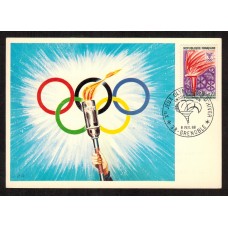 Francia - Carta Postal - Yvert 1545 - Matasellos Especiales Grenoble 1989