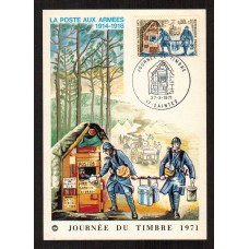 Francia - Carta Postal - Yvert 1671 - Matasello Especial - Día del sello
