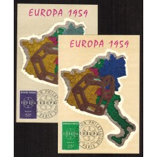 Francia - Carta Postal - Yvert 1218/19 - Matasello Especial - Europa Paris 1959