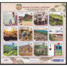 Colombia Correo 2021 Yvert 2309/2320 ** Mnh Paisaje cultural Cafeteros