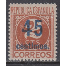 España Sueltos 1938 Edifil 744 Cifras ** Mnh