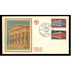 Andorra Francesa Sobres Primer Dia FDC Yvert 194/195 seda - europa