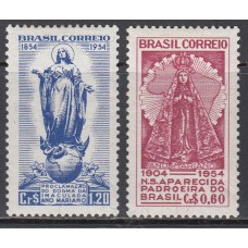 Brasil - Correo 1954 Yvert 586/7 * Mh