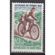 Alto Volta Correo Yvert 182 ** Mnh Dia del Sello  Bicicleta