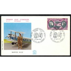 Francia Sobres Primer Dia FDC Yvert Aereo 47 - Maryse Hilsz 1971 Paris - Avión