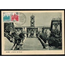 Francia - Carta Postal - Yvert 1176 - Italia Roma Paris 1958