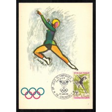 Francia - Carta Postal - Yvert 1546 - Matasellos Especiales Grenoble 1989