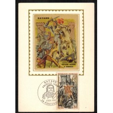 Francia - Carta Postal - Yvert 1617 seda - Batalla de Bayard 1969
