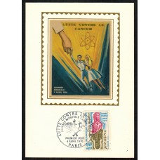 Francia - Carta Postal - Yvert 1636 - Lucha contra el Cancer - Paris 1970
