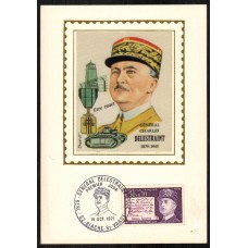 Francia - Carta Postal - Yvert 1689 - general charles delestraint 1971