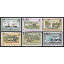 Belize - Correo Yvert 409/14 ** Mnh Centenario UPU - Barcos - Aviones - Trenes