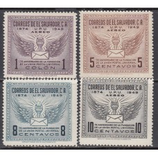 Salvador - Correo 1949 Yvert 563 + A, 104/106 ** Mnh 75 Aniversario UPU