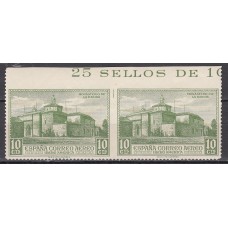 España Variedades 1930 Edifil 560sph ** Mnh - Pareja horizontal sin dentar por enmedio