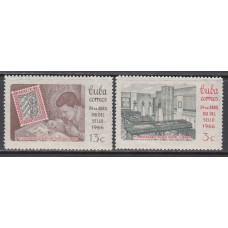 Cuba - Correo 1966 Yvert 982/83 ** Mnh Dia del SEllo