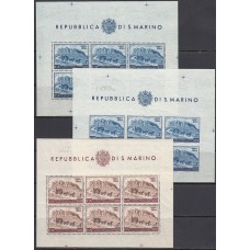 San Marino - Hojas Yvert 5/5a+6 ** Mnh UPU