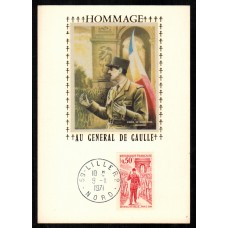 Francia - Carta Postal - Yvert 1696 seda - general de gaulle - Lille