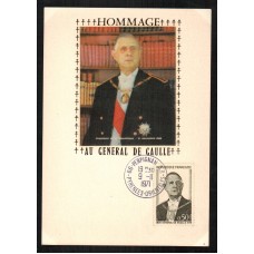 Francia - Carta Postal - Yvert 1698 seda - general de gaulle - Perpignan