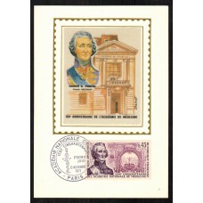 Francia - Carta Postal - Yvert 1699 seda - Academia de Medicina 1971