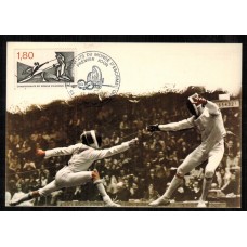 Francia - Carta Postal - Yvert 2147 - Esgrima Deportes 1981
