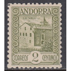 Andorra Española Sueltos 1931 Edifil 15d dentado 11½ ** Mnh