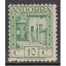 Andorra Española Sueltos 1931 Edifil 17d dentado 11½ * Mh
