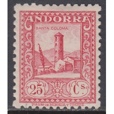 Andorra Española Sueltos 1931 Edifil 20d dentado 11½ * Mh