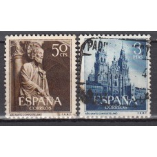 España II Centenario Correo 1954 Edifil 1130/31 usado