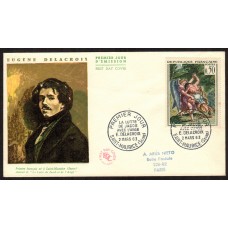 Francia Sobres Primer Dia FDC Yvert 1376 - Saint Maurice 1963 - Eugene Delacroix