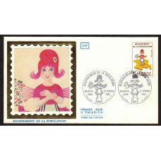 Francia Sobres Primer Dia FDC Yvert 2202 seda - Populación Paris 1982
