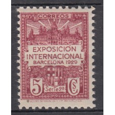 Barcelona Correo 1929 Edifil 2 ** Mnh Exposición y Escudo