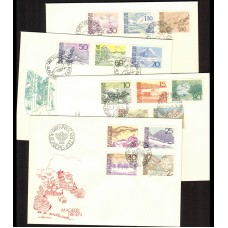 Liechtenstein Sobre Primer Dia FDC Yvert 517/531 - Paisajes 1973