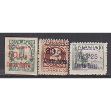 Canarias Correo 1938 Edifil 37/39 ** Mnh Firma Roig