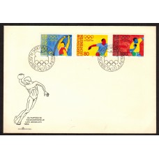 Liechtenstein Sobre Primer Dia FDC Yvert 787/789 Deportes Olimpiadas 1984