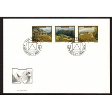 Liechtenstein Sobre Primer Dia FDC Yvert 997/999 Paisajes 1993