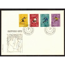 Liechtenstein Sobre Primer Dia FDC Yvert 494/497 - Deportes Sapporo 1971