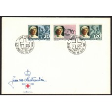 Liechtenstein Sobre Primer Dia FDC Yvert 816/18 - Cruz Roja 1985