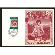 Liechtenstein Tarjetas Maximas Yvert 691 mk 17 - Viñedos 1980