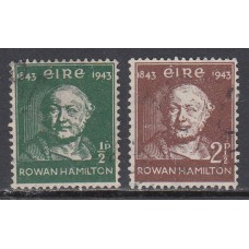 Irlanda - Correo 1943 Yvert 97/8 Usados  Rowan Hamilton