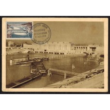 Francia - Carta Postal - Yvert 1078 Donzere Mondragon 1956