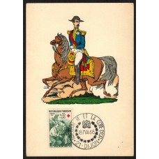 Francia - Carta Postal - Yvert 1508 - Napoleón Dijon 1968 Cruz Roja