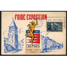 Francia - Carta Postal - Yvert Chateaubriand 1952 - Exposición Castres