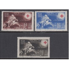 Rumania - Correo 1943 Yvert 706/8 * Mh  Cruz Roja
