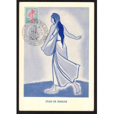 Francia - Carta Postal - Yvert 1233 - Matasello Especial Saint Romain 1960