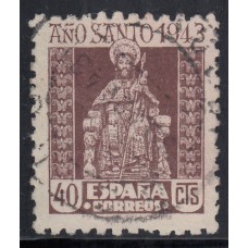 España Sueltos 1943 Edifil 962 usado Año Santo Compostelano