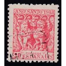 España Sueltos 1943 Edifil 964 usado Año Santo Compostelano