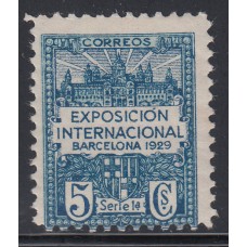Barcelona Correo 1929 Edifil 1 ** Mnh Exposición y escudo