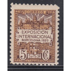 Barcelona Correo 1929 Edifil 3 ** Mnh Exposición y escudo