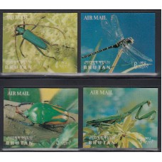 Bhutan - Aereos Yvert 46/9 ** Mnh  Fauna insectos