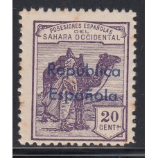 Sahara Variedades 1932 Edifil 39Bhcc (*) Mng  Sobrecarga cambio de color