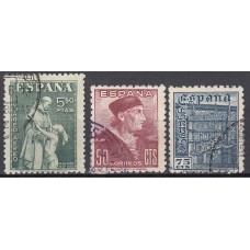 España Estado Español 1946 Edifil 1002/4 usado Dia del Sello